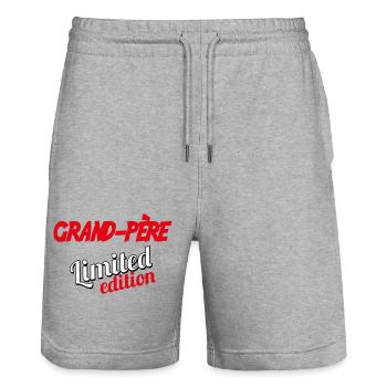 Grand Père LIMITED EDITION - Short de jogging bio TRAINER Stanley/Stella unisexe - gris chiné - Devant - Nik (191cm) & Marisol (170cm)
