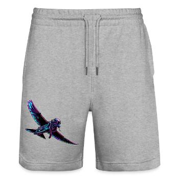 Adler Pilote de chasse - Short de jogging bio TRAINER Stanley/Stella unisexe - gris chiné - Devant - Nik (191cm) & Marisol (170cm)