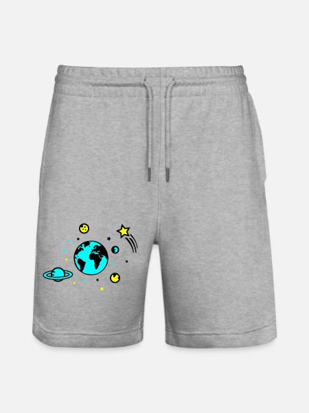 Universe 02 - Stanley/Stella Trainer Unisex Organic Jogging Shorts - heather grey