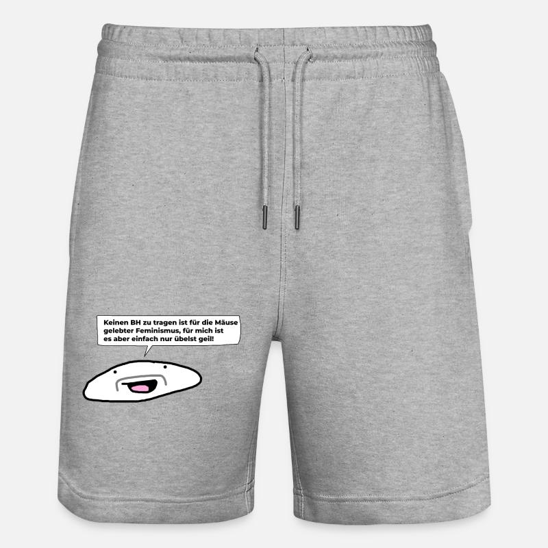 Feminismus BH - Stanley/Stella Unisex Bio Joggingshorts Trainer  - Grau meliert