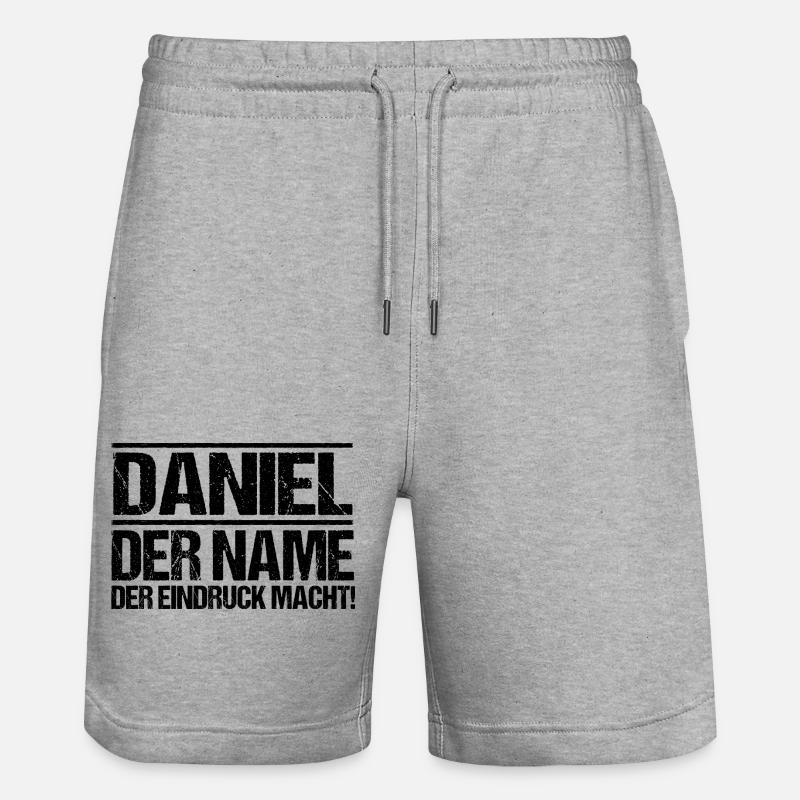 Vorname Daniel - Stanley/Stella Unisex Bio Joggingshorts Trainer  - Grau meliert