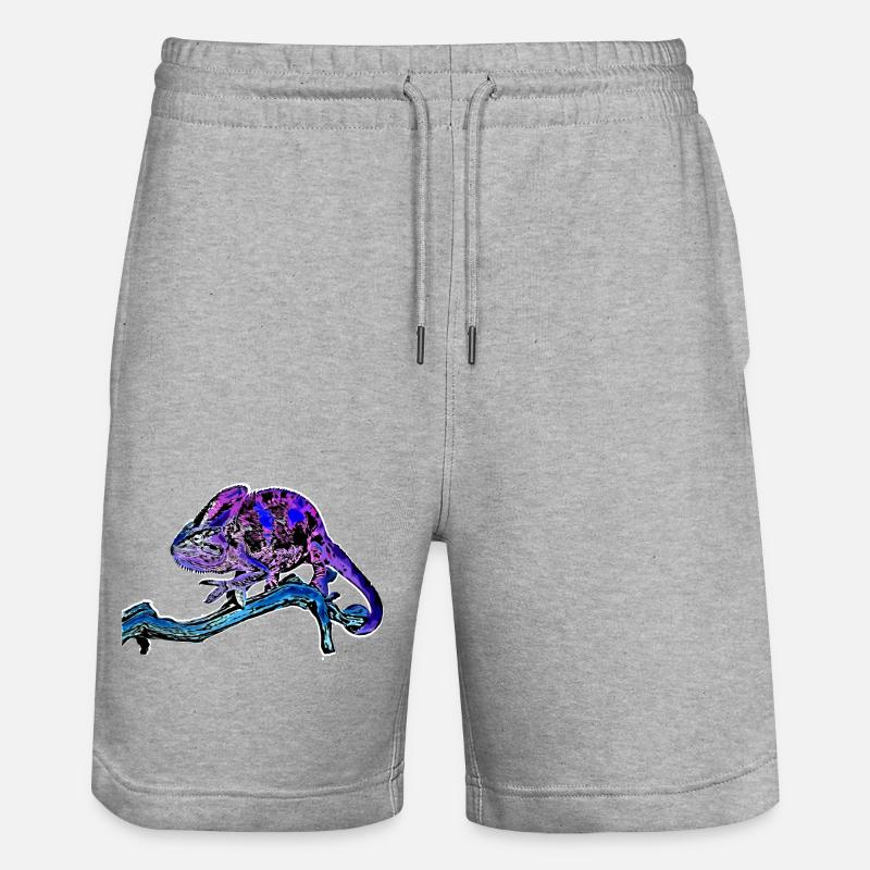 Chamäleon - Stanley/Stella Unisex Bio Joggingshorts Trainer  - Grau meliert