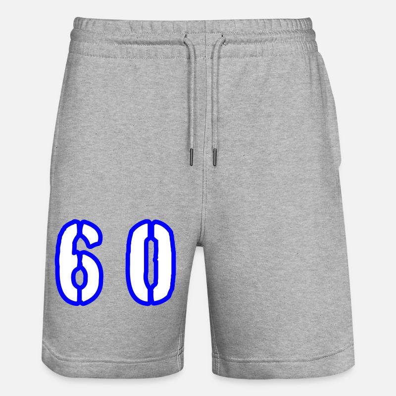 60 Symbole numérique - Short de jogging bio TRAINER Stanley/Stella unisexe - gris chiné