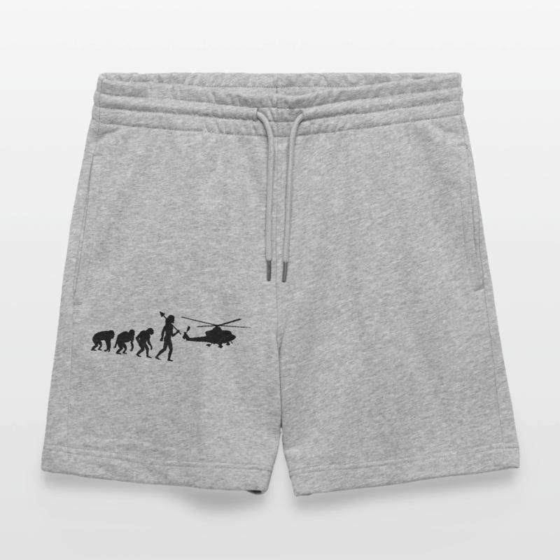 Evolution Hubschrauber Flieger Pilot Chopper Hubschrauber Stanley/Stella Unisex Bio Joggingshorts Trainer 