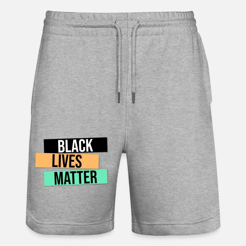 BLM Design Geschenk - Stanley/Stella Unisex Bio Joggingshorts Trainer  - Grau meliert