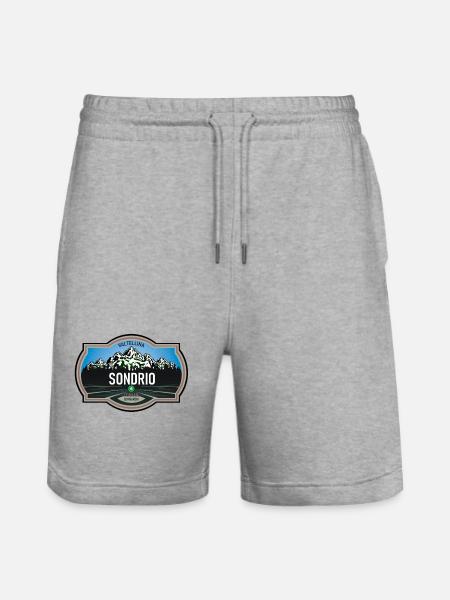 Sondrio Valtellina Lombardy - Stanley/Stella Trainer Unisex Organic Jogging Shorts - heather grey