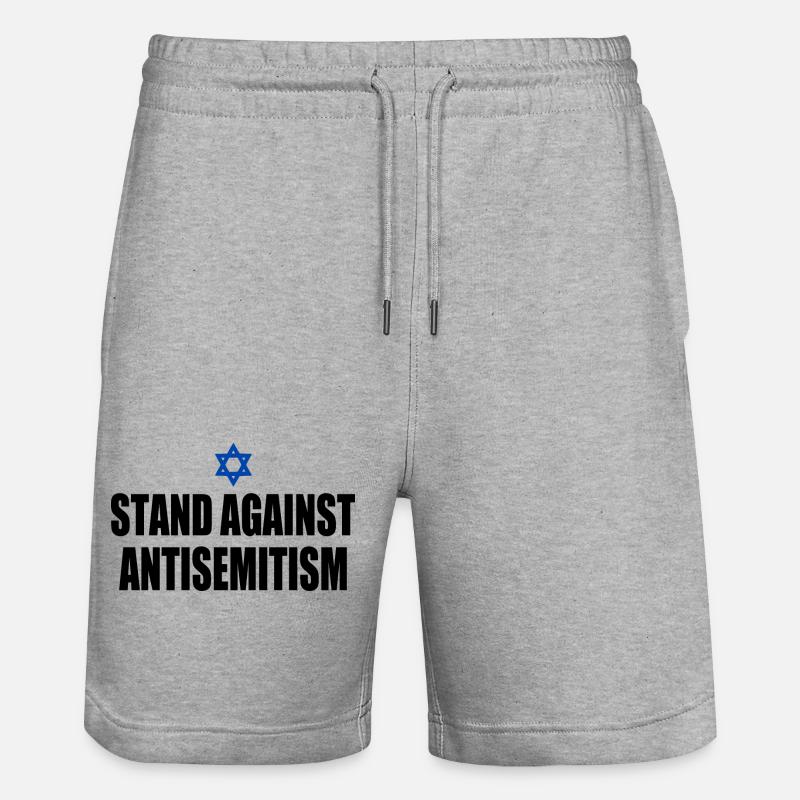 stand against antisemitism - Short de jogging bio TRAINER Stanley/Stella unisexe - gris chiné