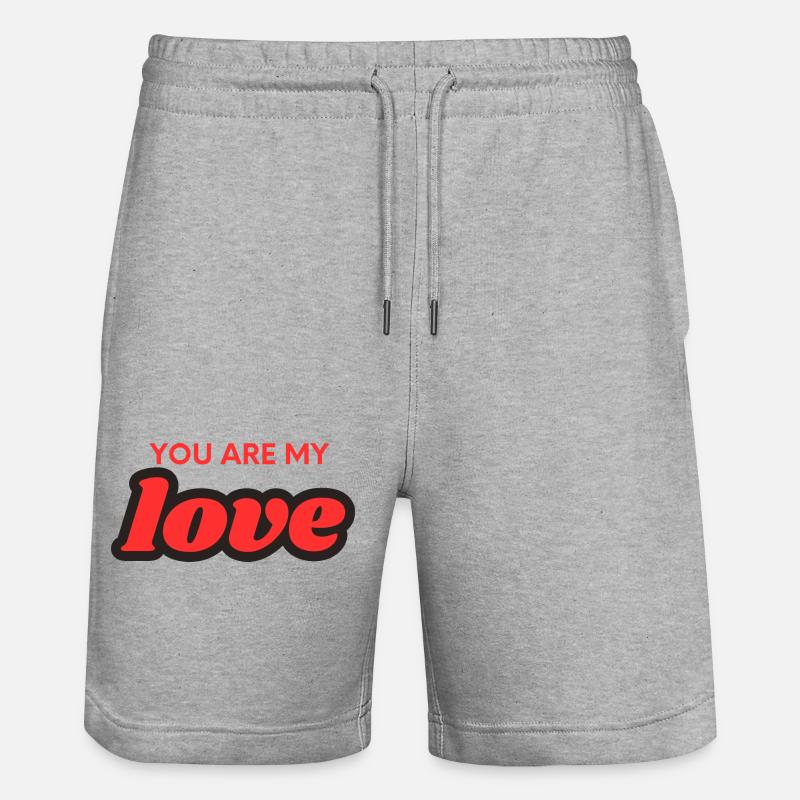 Tu es mon amour - Short de jogging bio TRAINER Stanley/Stella unisexe - gris chiné