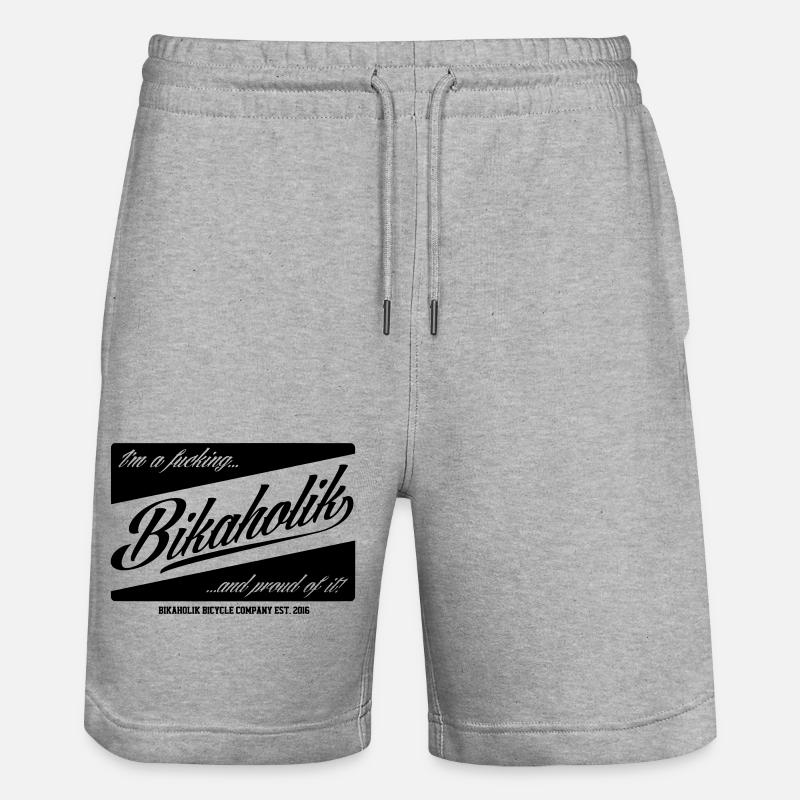 F* Bikaholik - Stanley/Stella Unisex Bio Joggingshorts Trainer  - Grau meliert