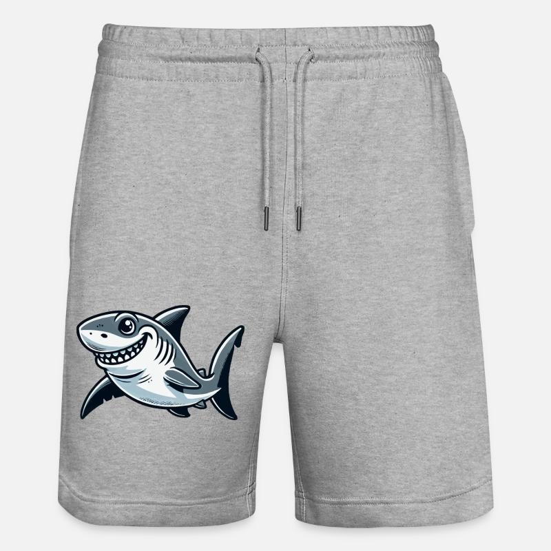 Bande dessinée requin - Short de jogging bio TRAINER Stanley/Stella unisexe - gris chiné