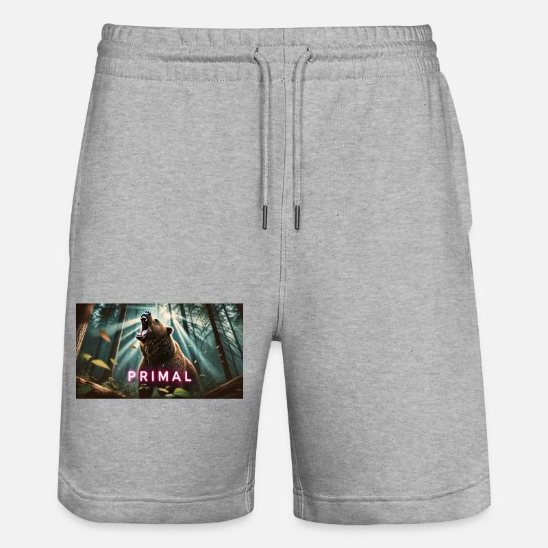 PRIMAL OURS - Short de jogging bio TRAINER Stanley/Stella unisexe - gris chiné