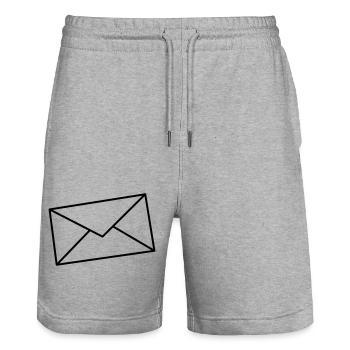 Letter - Stanley/Stella Trainer Unisex Organic Jogging Shorts - heather grey - Front - Nik (191cm) & Marisol (170cm)