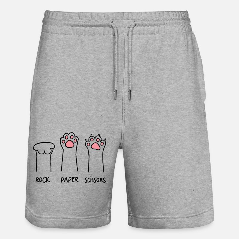 Pet Rock Papier Ciseaux - Short de jogging bio TRAINER Stanley/Stella unisexe - gris chiné