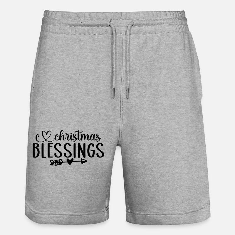 Bénédictions de Noël - Short de jogging bio TRAINER Stanley/Stella unisexe - gris chiné