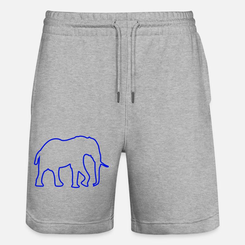 Éléphant - Short de jogging bio TRAINER Stanley/Stella unisexe - gris chiné