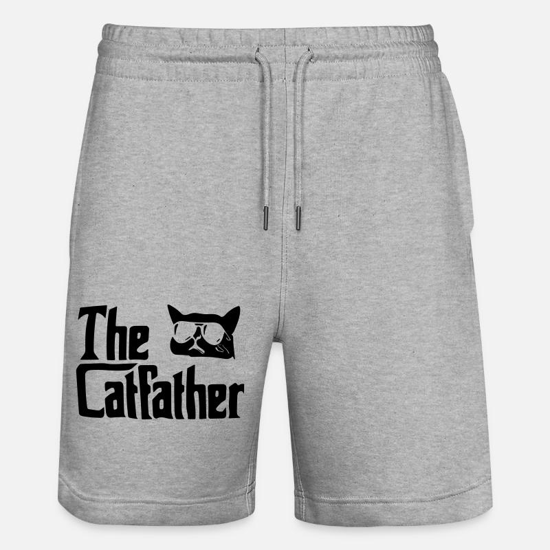 le père des chats - Short de jogging bio TRAINER Stanley/Stella unisexe - gris chiné