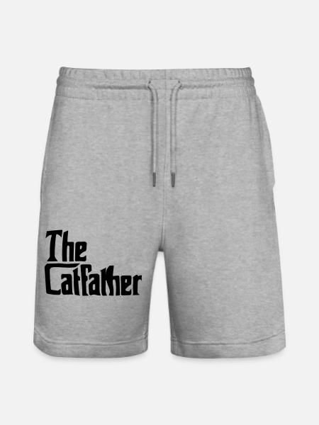 der Katzenvater - Stanley/Stella Unisex Bio Joggingshorts Trainer - Grau meliert