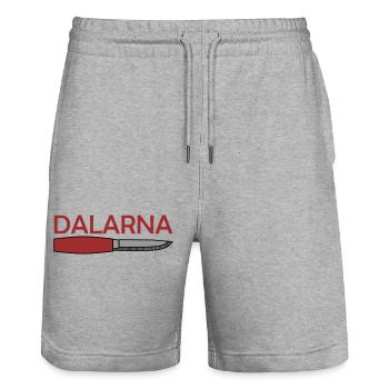 Dalarna - Stanley/Stella Unisex Bio Joggingshorts Trainer  - Grau meliert - Vorne - Nik (191cm) & Marisol (170cm)