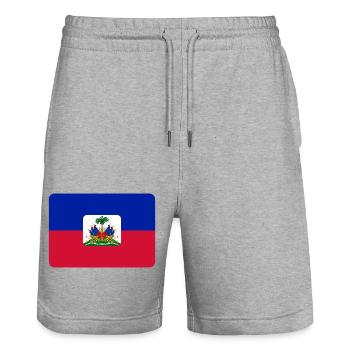 Haiti - Stanley/Stella Unisex Bio Joggingshorts Trainer  - Grau meliert - Vorne - Nik (191cm) & Marisol (170cm)