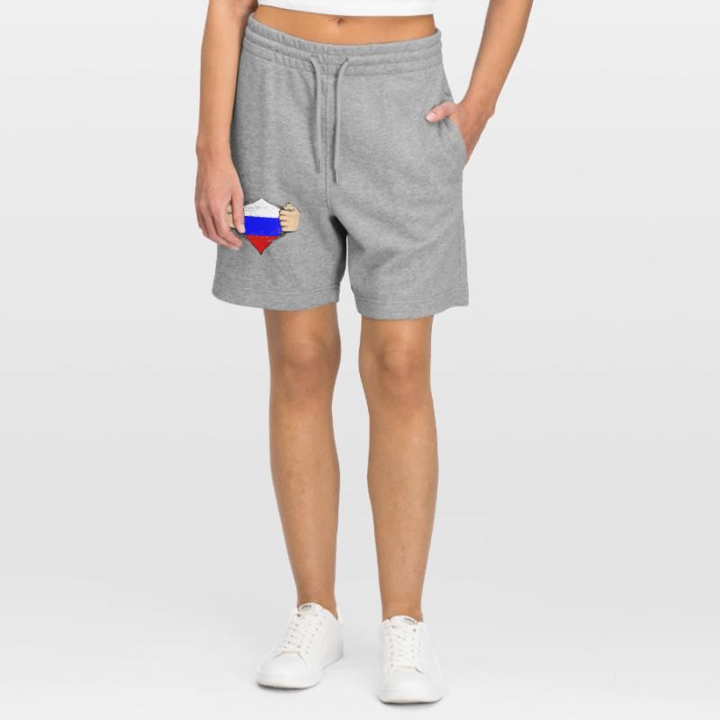 Conception du drapeau de la Russie utilisée Short de jogging bio TRAINER Stanley/Stella unisexe