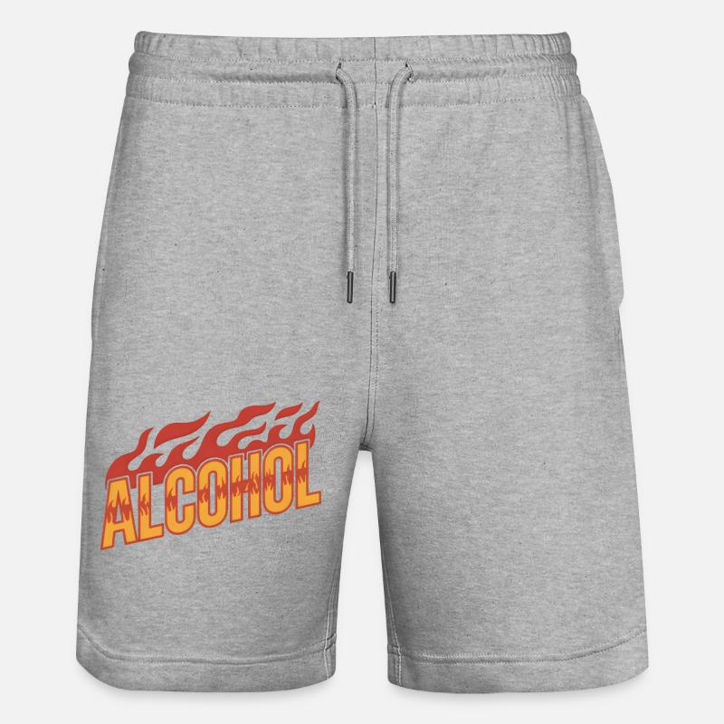 Alcool - Cool Drinking Logo - Short de jogging bio TRAINER Stanley/Stella unisexe - gris chiné