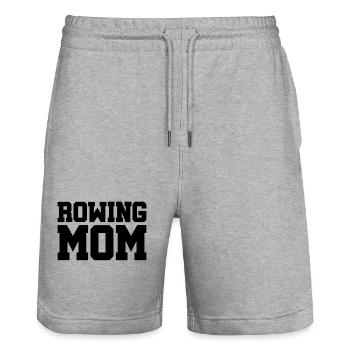 Rowing Mom - Rudern - Ruderin - Mutter - Stanley/Stella Unisex Bio Joggingshorts Trainer  - Grau meliert - Vorne - Nik (191cm) & Marisol (170cm)
