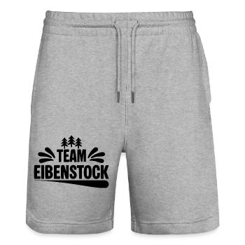 Team Eibenstock - Stanley/Stella Unisex Bio Joggingshorts Trainer  - Grau meliert - Vorne - Nik (191cm) & Marisol (170cm)