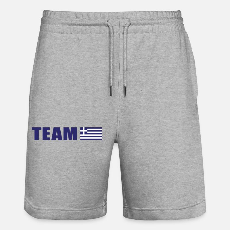 Équipe de soutien Grèce - Short de jogging bio TRAINER Stanley/Stella unisexe - gris chiné