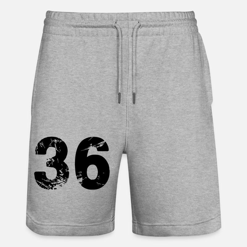 36 - Short de jogging bio TRAINER Stanley/Stella unisexe - gris chiné