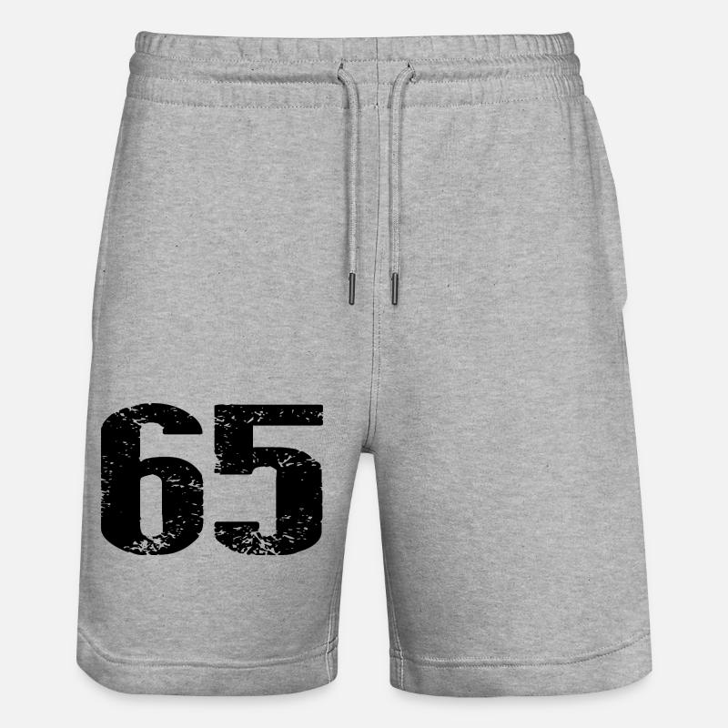 Maillot à 65 numéros - Short de jogging bio TRAINER Stanley/Stella unisexe - gris chiné