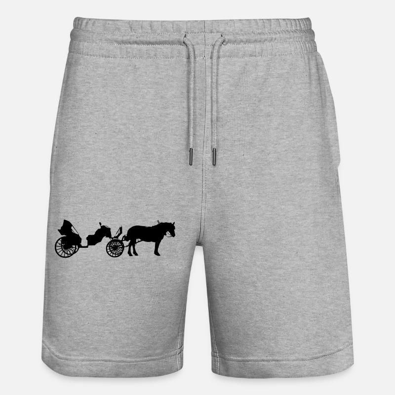 Calèche à cheval - Short de jogging bio TRAINER Stanley/Stella unisexe - gris chiné