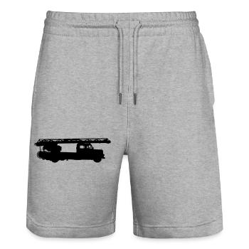 Rotary ladder fire brigade - Stanley/Stella Trainer Unisex Organic Jogging Shorts - heather grey - Front - Nik (191cm) & Marisol (170cm)