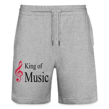 musik - Stanley/Stella Unisex Bio Joggingshorts Trainer  - Grau meliert - Vorne - Nik (191cm) & Marisol (170cm)