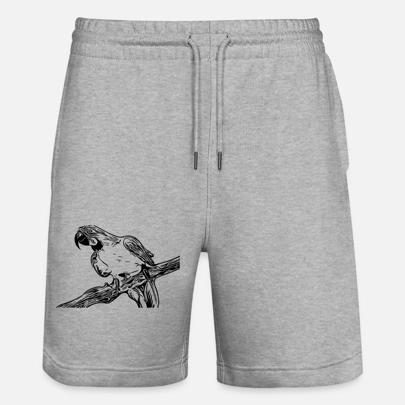 Papagei - Stanley/Stella Unisex Bio Joggingshorts Trainer  - Grau meliert