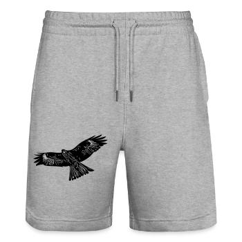 Adler - Stanley/Stella Unisex Bio Joggingshorts Trainer  - Grau meliert - Vorne - Nik (191cm) & Marisol (170cm)