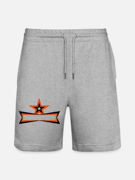 Star Frame - Stanley/Stella Trainer Unisex Organic Jogging Shorts - heather grey