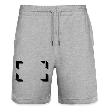 Frame - Stanley/Stella Trainer Unisex Organic Jogging Shorts - heather grey - Front - Nik (191cm) & Marisol (170cm)