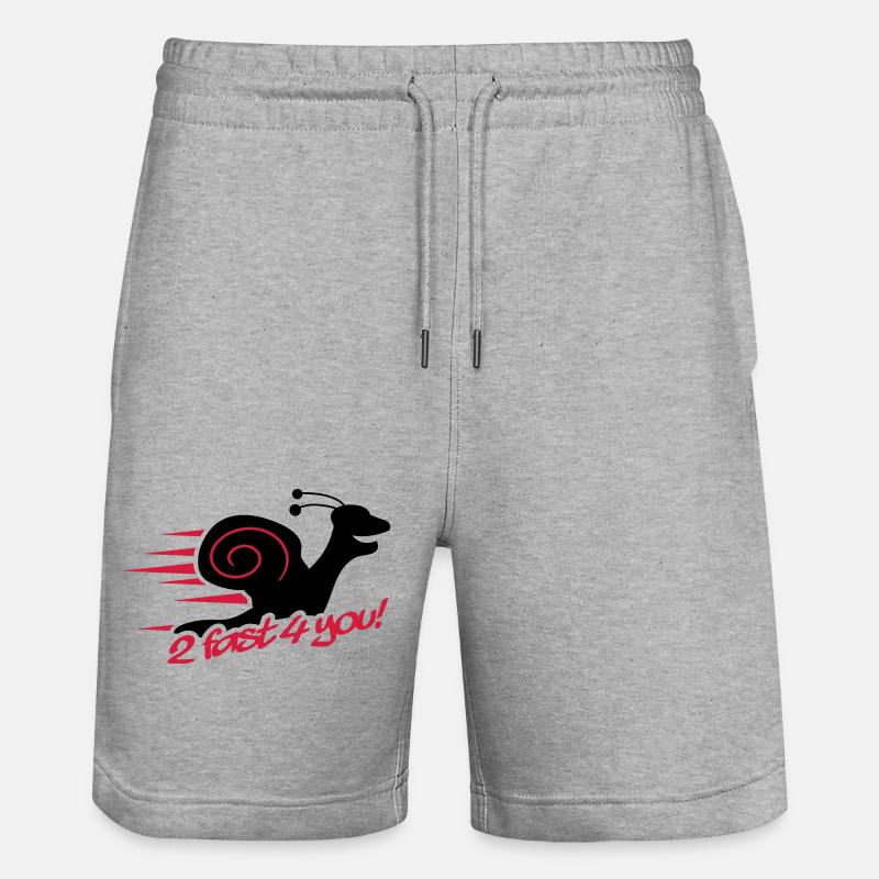 2 Fast 4 You Snail - Short de jogging bio TRAINER Stanley/Stella unisexe - gris chiné