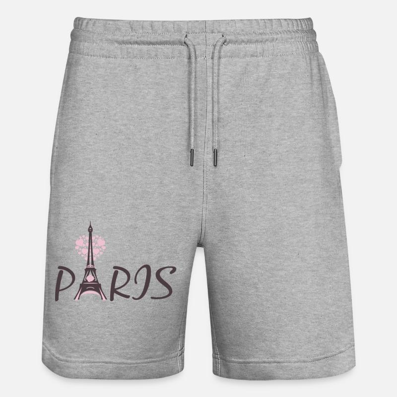 tour Eiffel - Short de jogging bio TRAINER Stanley/Stella unisexe - gris chiné