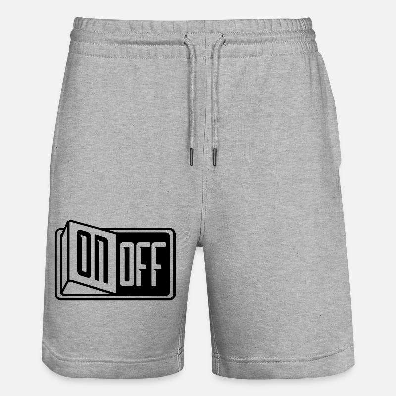 éteindre interrupteur interrupteur allumer - Short de jogging bio TRAINER Stanley/Stella unisexe - gris chiné