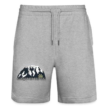 Grimming - Stanley/Stella Unisex Bio Joggingshorts Trainer  - Grau meliert - Vorne - Nik (191cm) & Marisol (170cm)