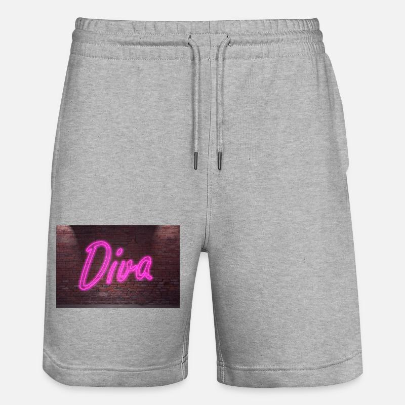 Néon affiches de diva - Short de jogging bio TRAINER Stanley/Stella unisexe - gris chiné