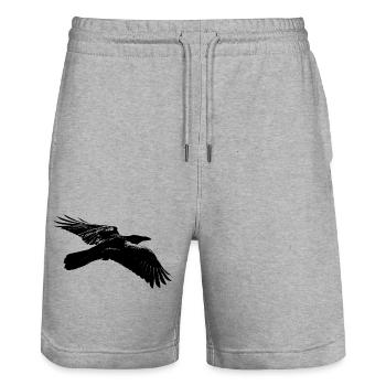 Rabe - Stanley/Stella Unisex Bio Joggingshorts Trainer  - Grau meliert - Vorne - Nik (191cm) & Marisol (170cm)