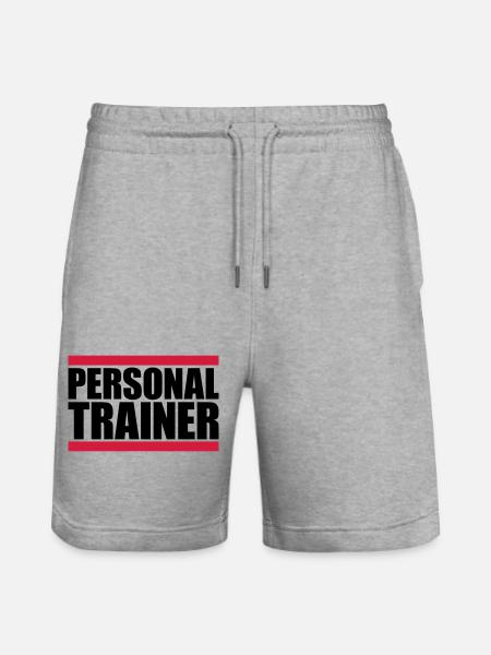 Personal Trainer Logo - Stanley/Stella Unisex Bio Joggingshorts Trainer - Grau meliert