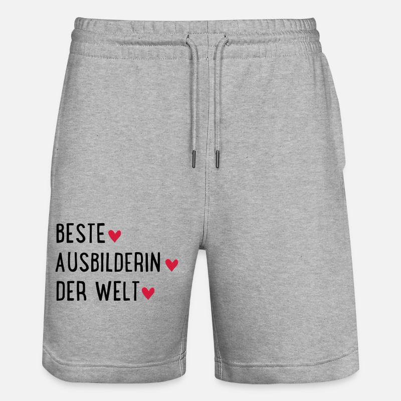 BESTEAUSBILDERIN - Stanley/Stella Unisex Bio Joggingshorts Trainer - Grau meliert