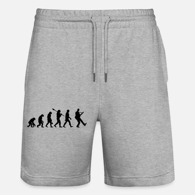 Gitarre Evolution - Stanley/Stella Unisex Bio Joggingshorts Trainer  - Grau meliert