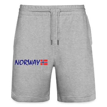 Norwegen - Stanley/Stella Unisex Bio Joggingshorts Trainer  - Grau meliert - Vorne - Nik (191cm) & Marisol (170cm)