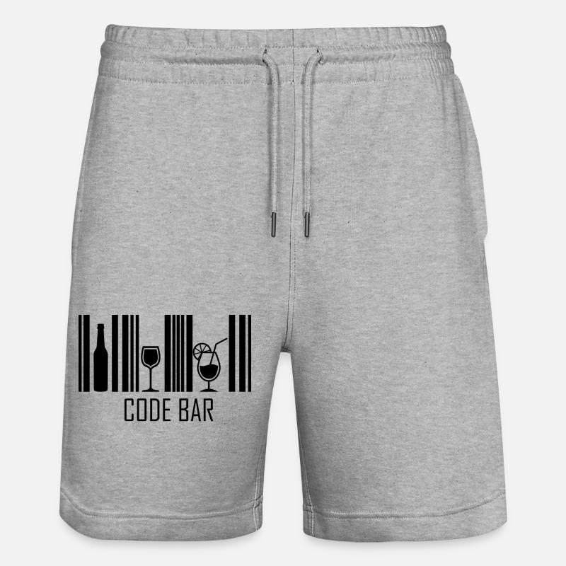 Code Bar - Short de jogging bio TRAINER Stanley/Stella unisexe - gris chiné