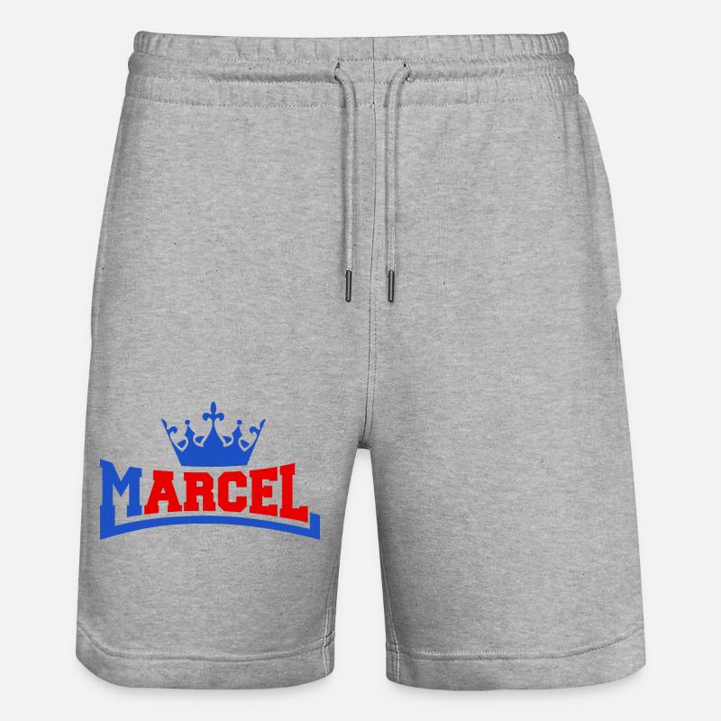 Je m’appelle Marcel - Short de jogging bio TRAINER Stanley/Stella unisexe - gris chiné