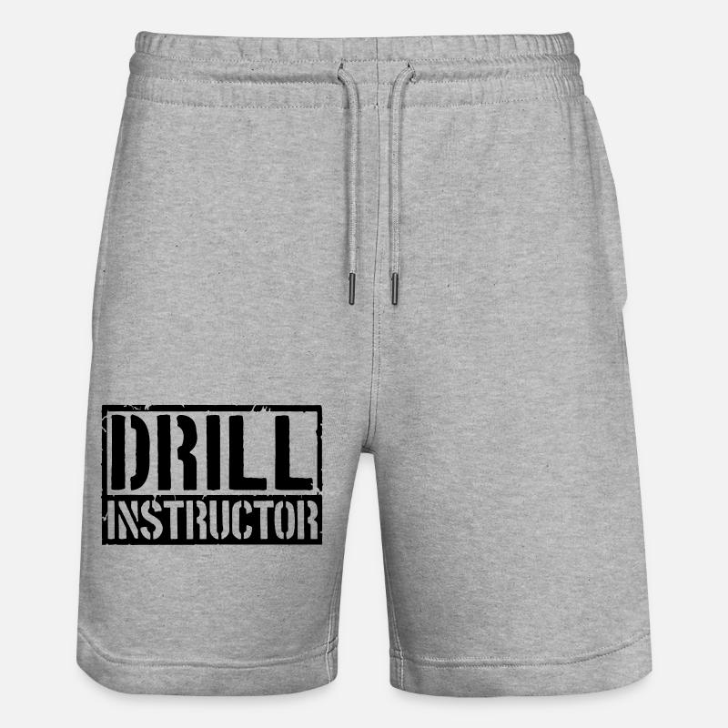 Drill Instructor Shield - Stanley/Stella Trainer Unisex Organic Jogging Shorts - heather grey